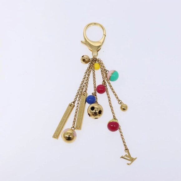 LOUIS VUITTON Porte Cles Grullo Key Holder metal Gold - Picture 3 of 10